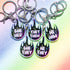 Black Flame Pronoun Keychains - Gifts