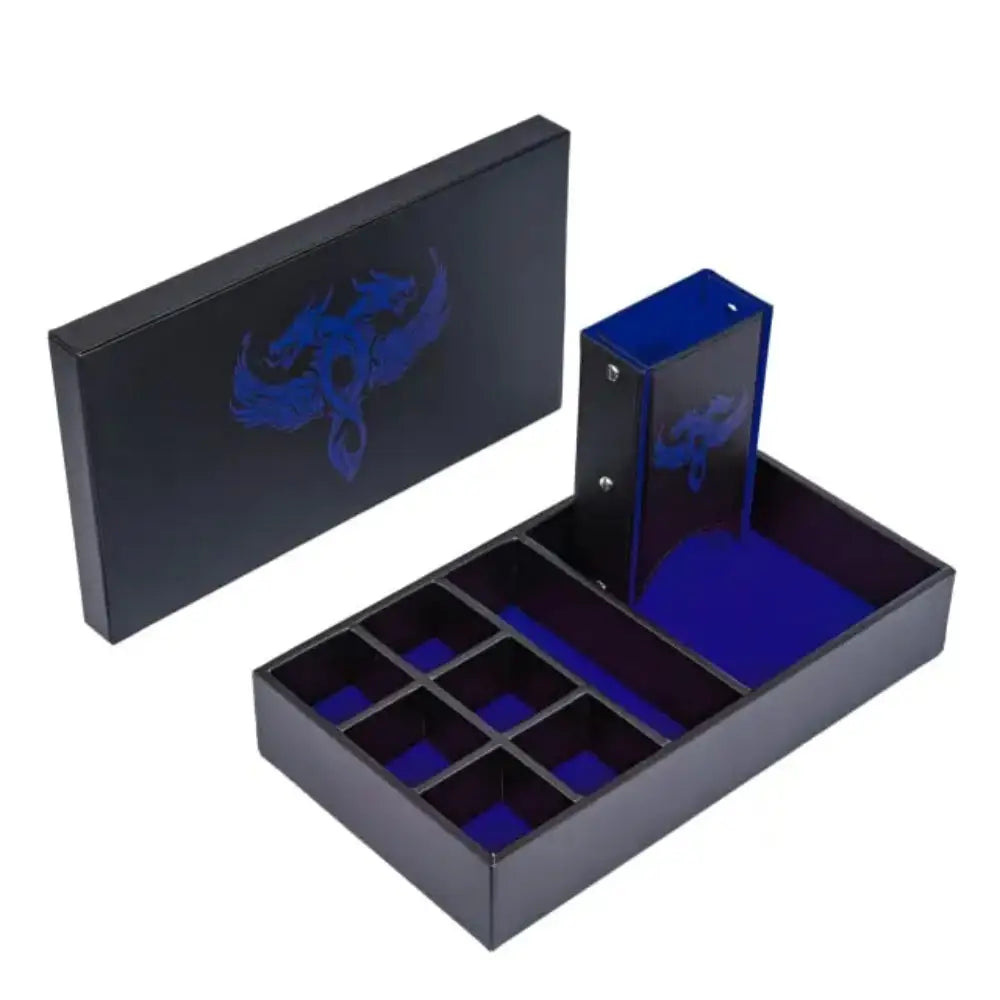 Black Leather Dice Tower and Storage Box - Dice & Dice Supplies