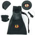 Black Leatherette Fire Demon Eye Dice Bag Dice & Dice Supplies Foam Brain Games   