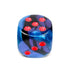 Block of Bludgeoning 50mm D6 w/Pips - Gemini Black-Starlight w/Red - Dice & Dice Supplies