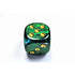 Block of Bludgeoning 50mm D6 w/Pips - Scarab Jade-Gold - Dice & Dice Supplies