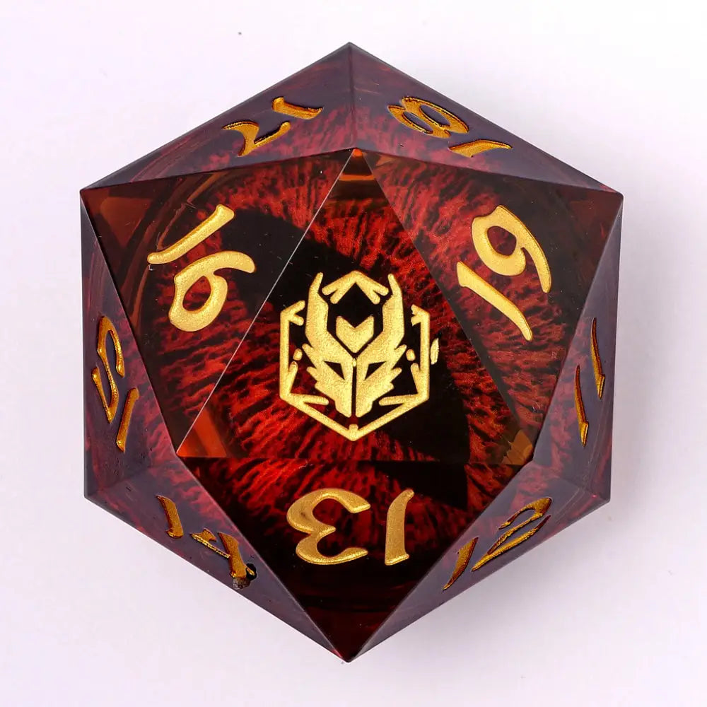 Blood Eye 55mm Liquid Core D20 Die - Dice & Dice Supplies
