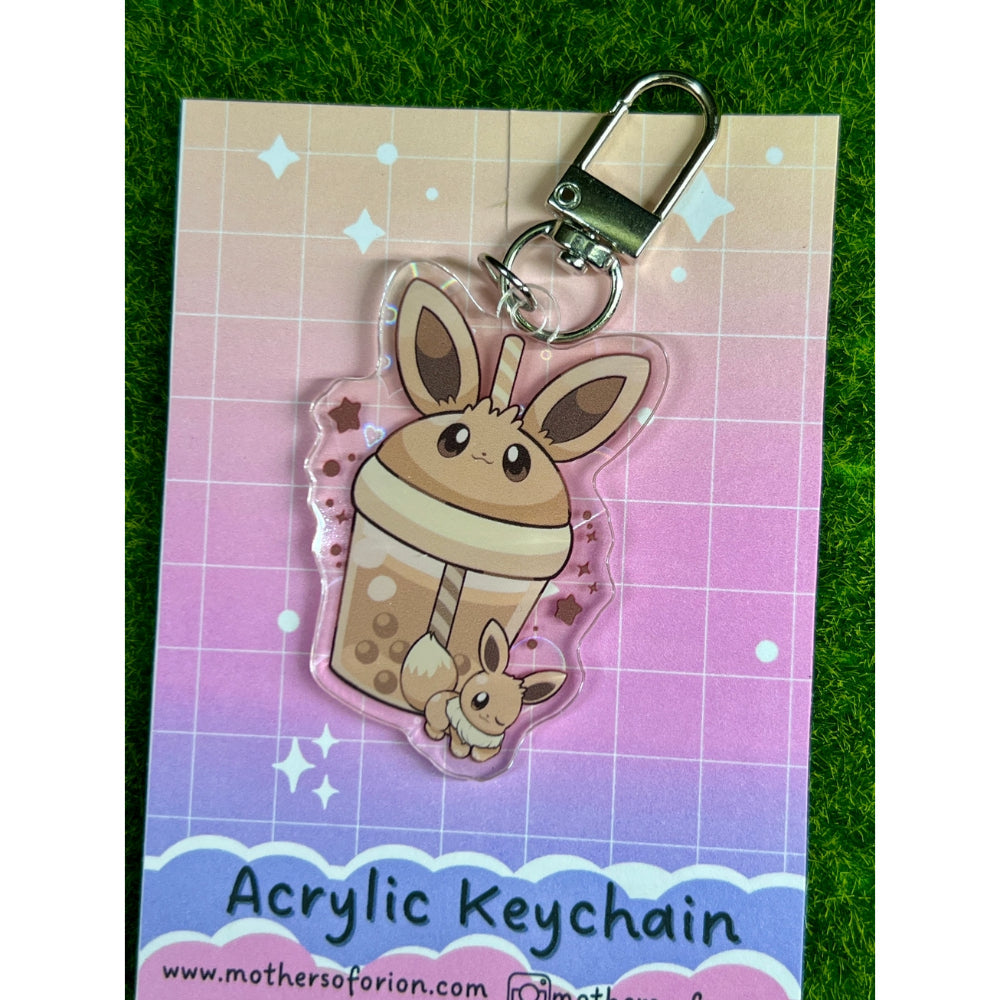 Brown Boba Buddies Acrylic Keychain - Gifts