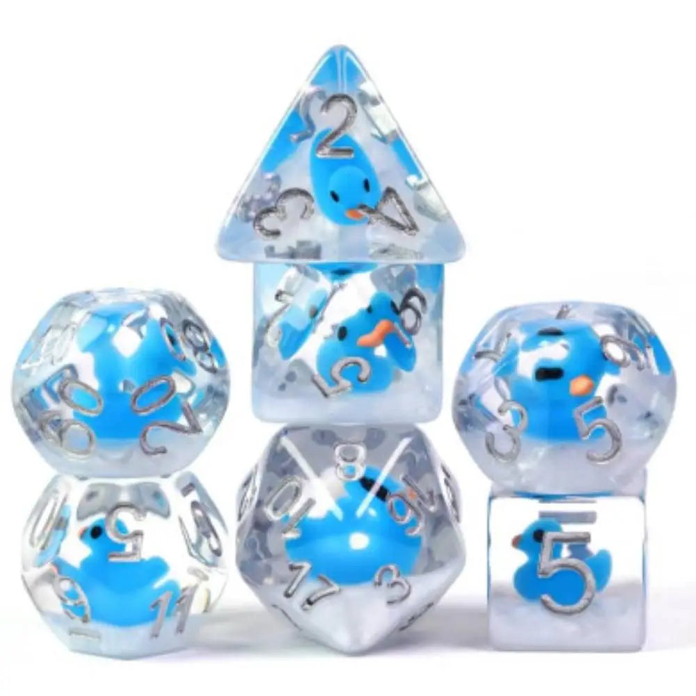Bubble Bath Duck Polyhedral (D&D) Dice Set (7) Dice & Dice Supplies Foam Brain Games   