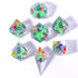Captured Magic Ethereal Fields Sharp Edge Liquid Core Resin Polyhedral (D&D) Dice Set (7) - Dice & Dice Supplies