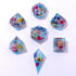 Captured Magic Floral Mirage Sharp Edge Resin Polyhedral (D&D) Dice Set (7) - Dice & Dice Supplies
