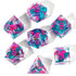 Captured Magic Vapor Wave Sharp Edge Resin Polyhedral (D&D) Dice Set (7) - Dice & Dice Supplies