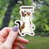 Cat Playing with Dangling Dice Sticker - Gifts
