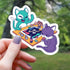 Cats Playing Board Games Sticker Toys & Gifts Mimic Gaming Co   