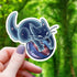 Celestial Cat Playing with Galaxy Ball Sticker - Gifts