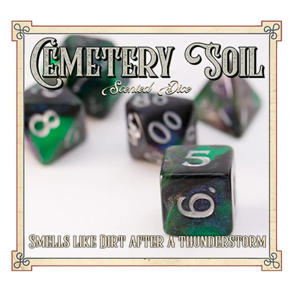 Cemetery Soil Scented Polyhedral (D&D) Dice Set (7) - Dice & Dice Supplies
