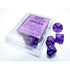 Chessex Borealis Luminary Royal Purple w/Gold - d10 Dice Set (10) - Dice & Dice Supplies