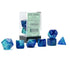Chessex Gemini Luminary Blue-Blue w/Light Blue - Polyhedral (D&D) Dice Set (7) - Dice & Dice Supplies