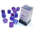 Chessex Nebula Luminary Nocturnal w/Blue - 16mm d6 Dice Block (12) - Dice & Dice Supplies