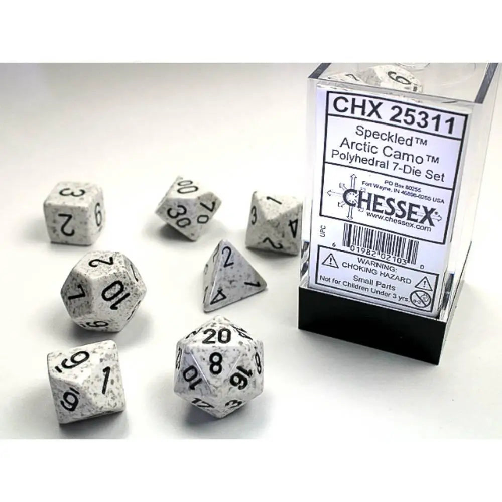 Chessex Speckled Arctic Camo Dice & Dice Supplies Chessex Polyhedral (D&D) Dice Set (7)  