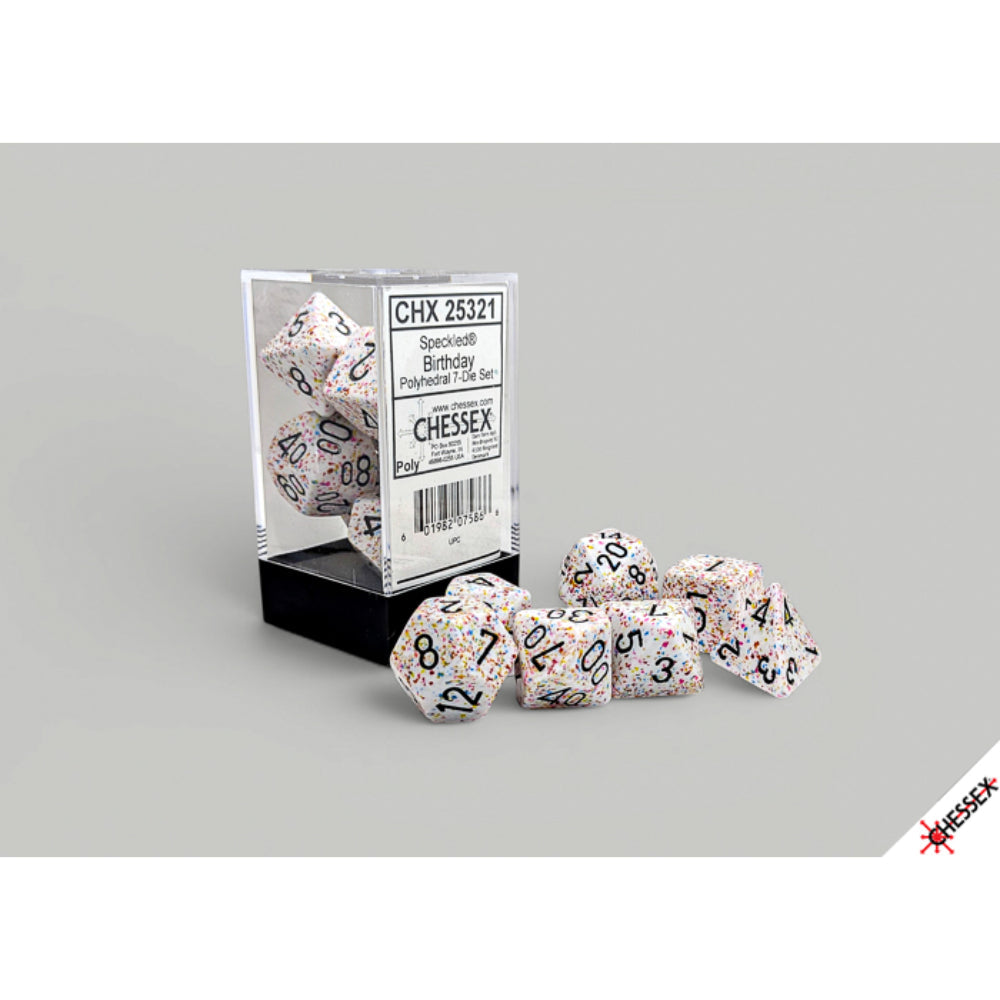 Chessex Speckled Birthday - Polyhedral (D&D) Dice Set (7) - Dice & Dice Supplies