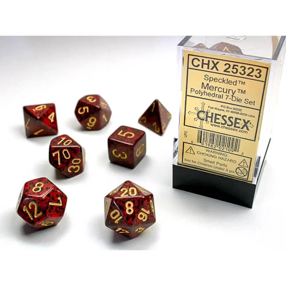 Chessex Speckled Mercury Dice & Dice Supplies Chessex Polyhedral (D&D) Dice Set (7)  