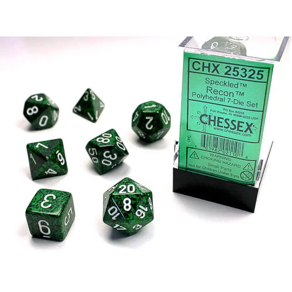Chessex Speckled Recon Dice & Dice Supplies Chessex Polyhedral (D&D) Dice Set (7)  