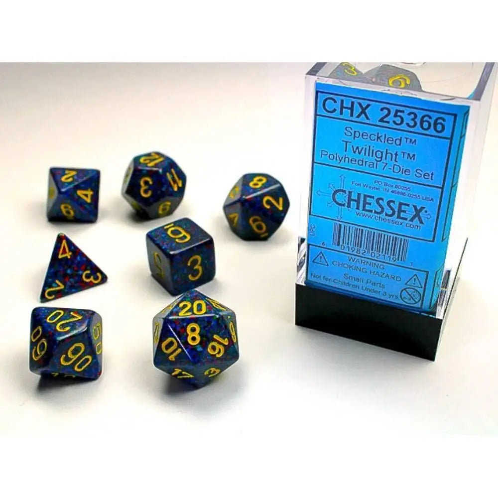 Chessex Speckled Twilight Dice & Dice Supplies Chessex Polyhedral (D&D) Dice Set (7)  