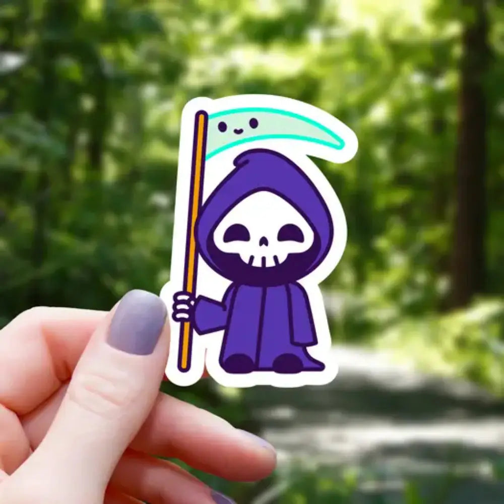 Chibi Grim Reaper Sticker - Gifts
