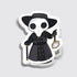 Chibi Plague Doctor With D20 Lantern Sticker - Gifts