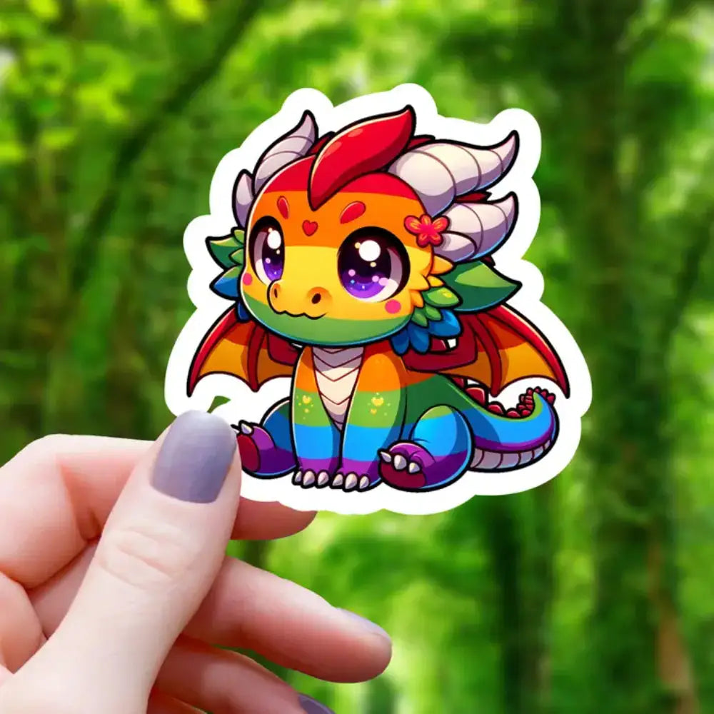 Chibi Pride Dragon Sticker - Gifts