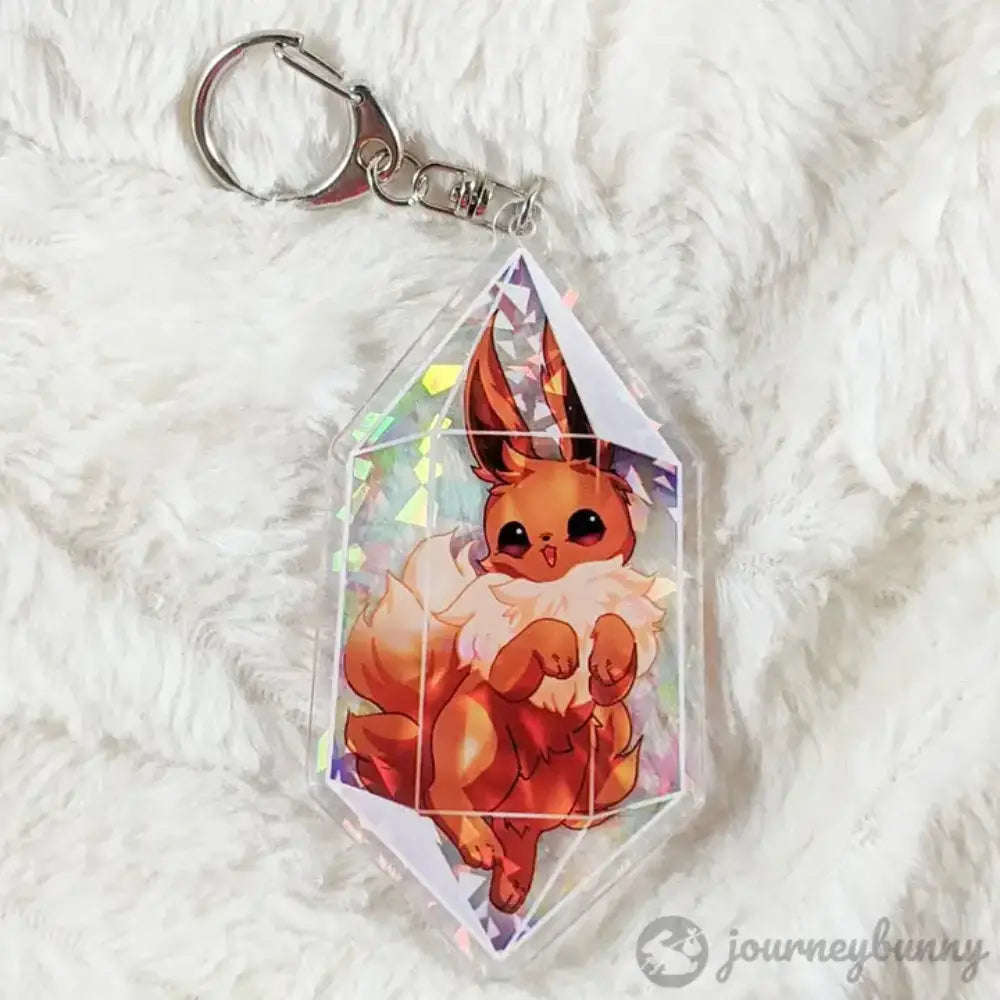 Classic Evolution Crystal Holographic Acrylic Keychain - Gifts