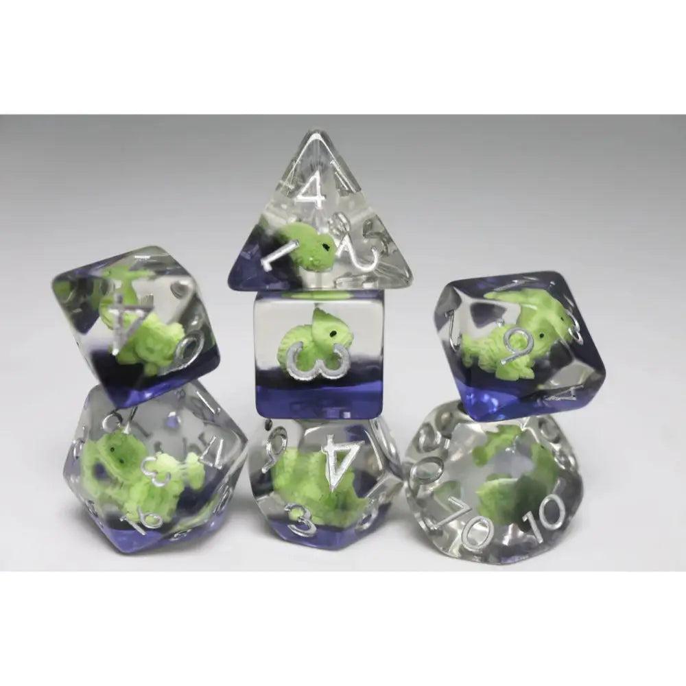 Colorful Chameleon Polyhedral (D&D) Dice Set (7) - Dice & Dice Supplies