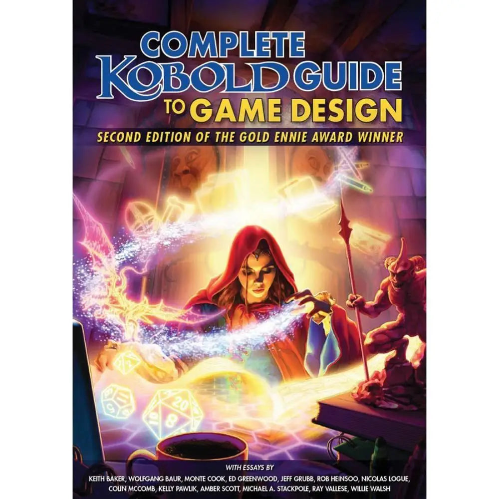 The cover of the complete kobold guide to game design second edition paperback featuring fantasy artwork