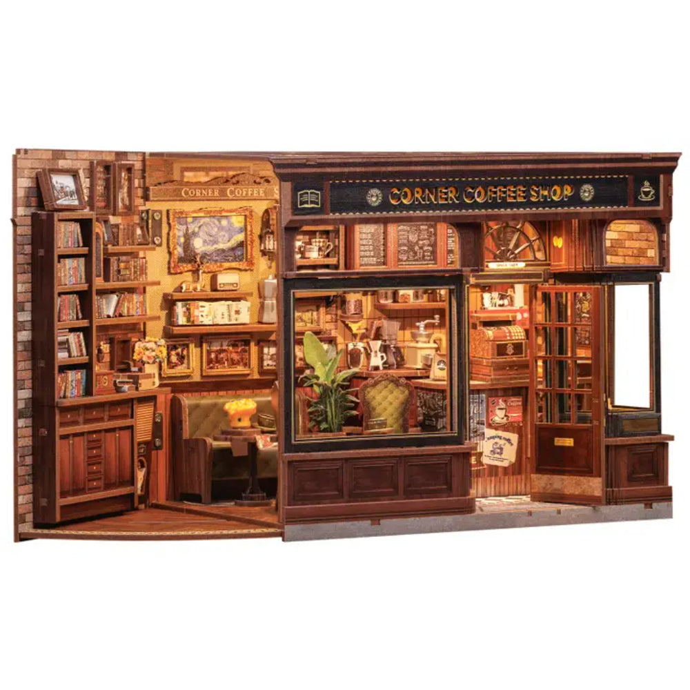 Corner Coffee Shop Book Nook Kit - Gifts