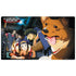 Rectangular Cowboy Bebop standard playmat featuring animated characters and a prominent brown and white dog in the foreground