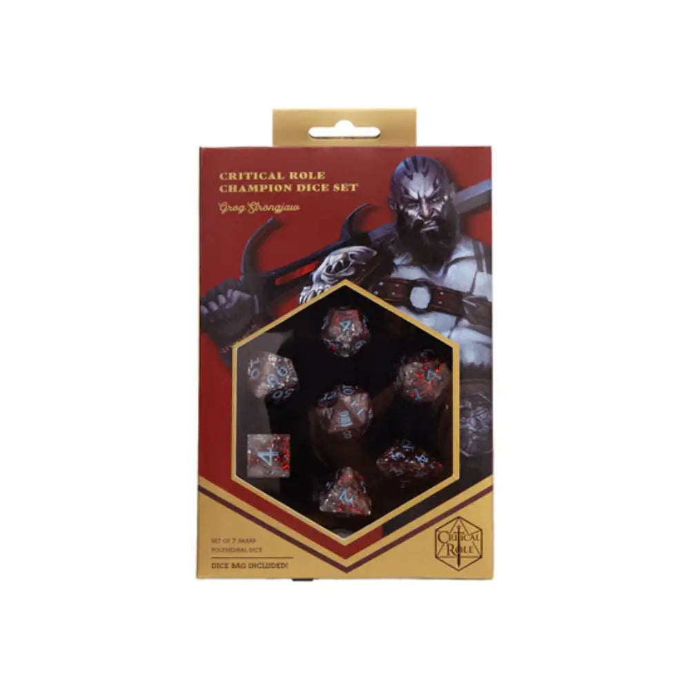 Critical Role Champion Dice Set Grog Strongjaw - Dice & Dice Supplies