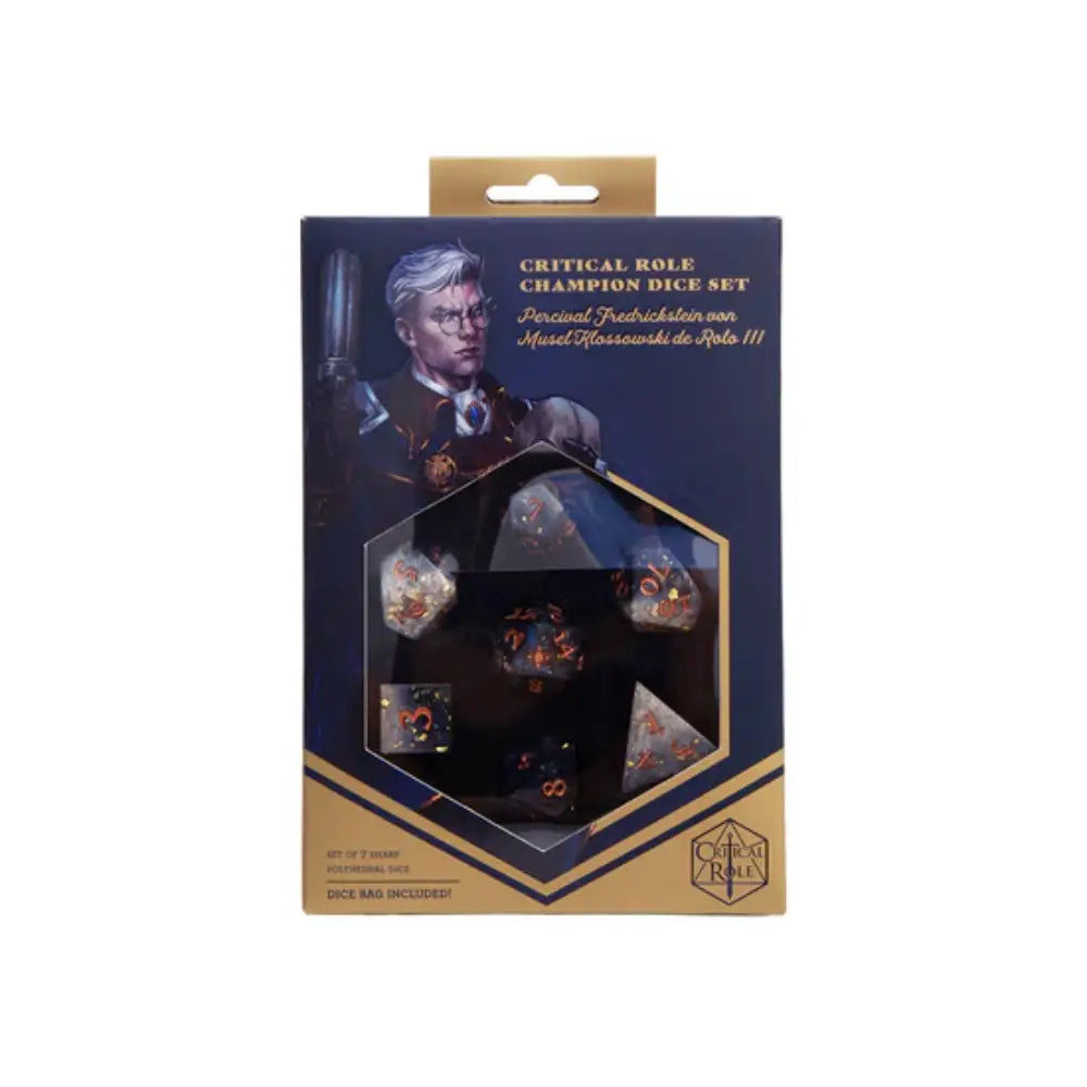 Critical Role Champion Dice Set Percival Fredrickstein Von Musel Klossowski De Rolo III - Dice & Dice Supplies