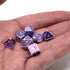 Critlings Platinum Amethyst Mini Metal Polyhedral (D&D) Dice Set (7) - Dice & Dice Supplies
