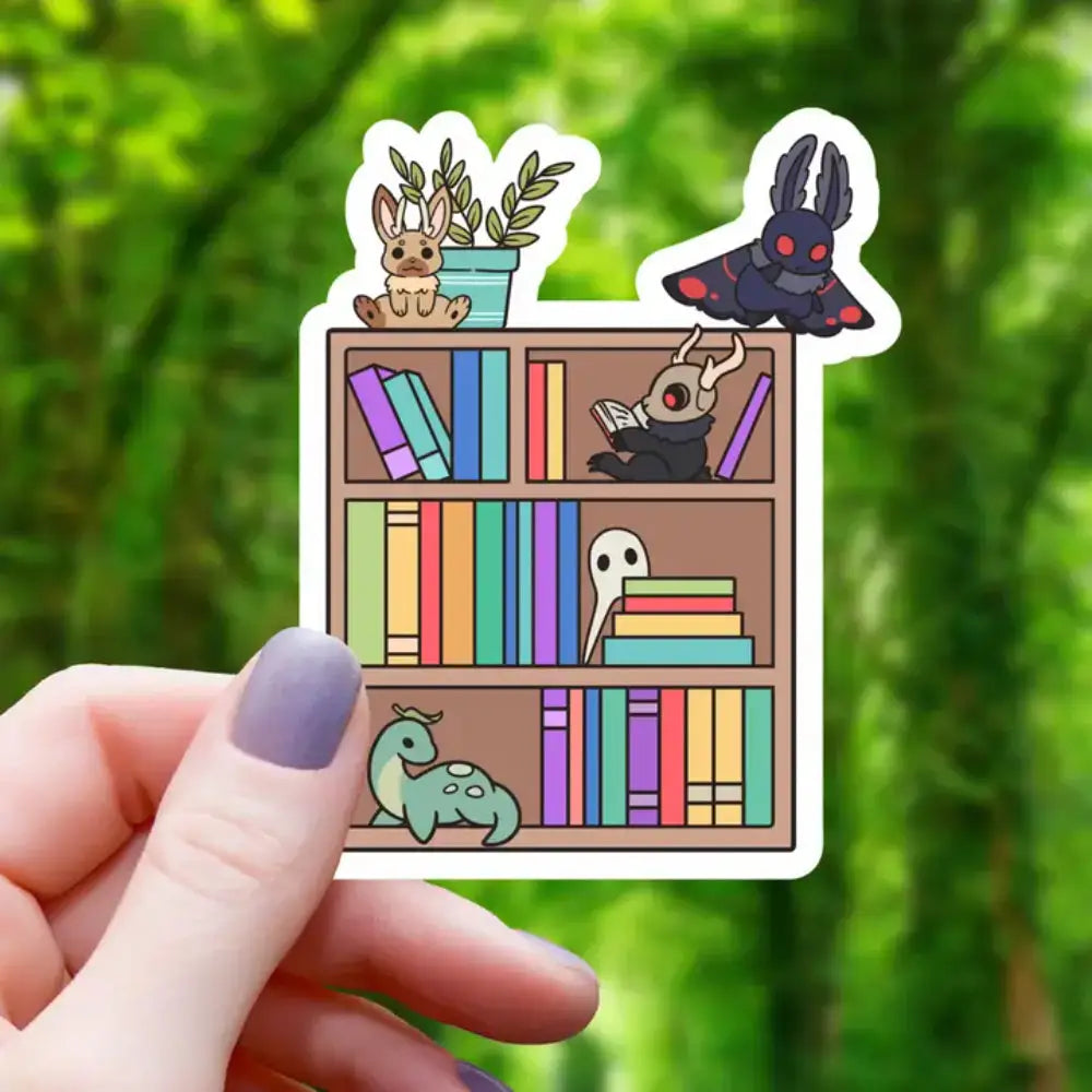Cryptid Bookshelf Sticker - Toys & Gifts
