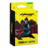 Vibrant yellow and black box of Cyberpunk TCG Welcome to Night City starter deck featuring Arasaka character with red sword