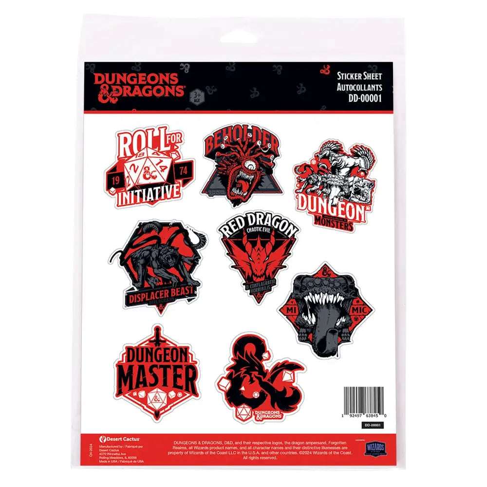 D&D Sticker Sheet - Sheet 1 - Toys & Gifts