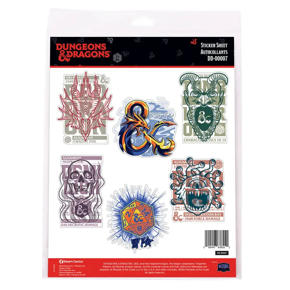 D&D Sticker Sheet - Sheet 7 - Toys & Gifts