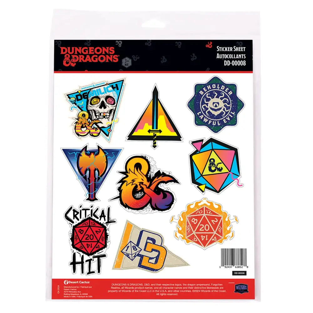 D&D Sticker Sheet - Sheet 8 - Toys & Gifts