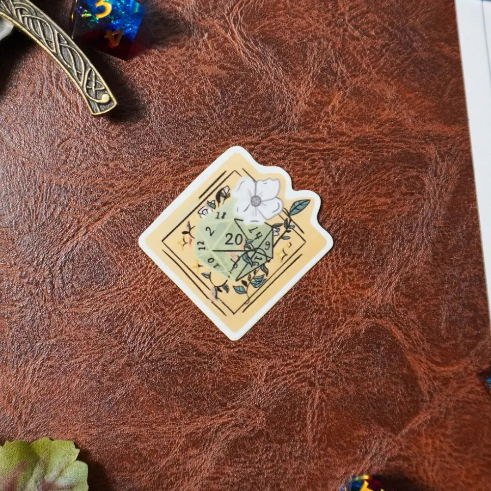 d20 Flower Sticker - Gifts