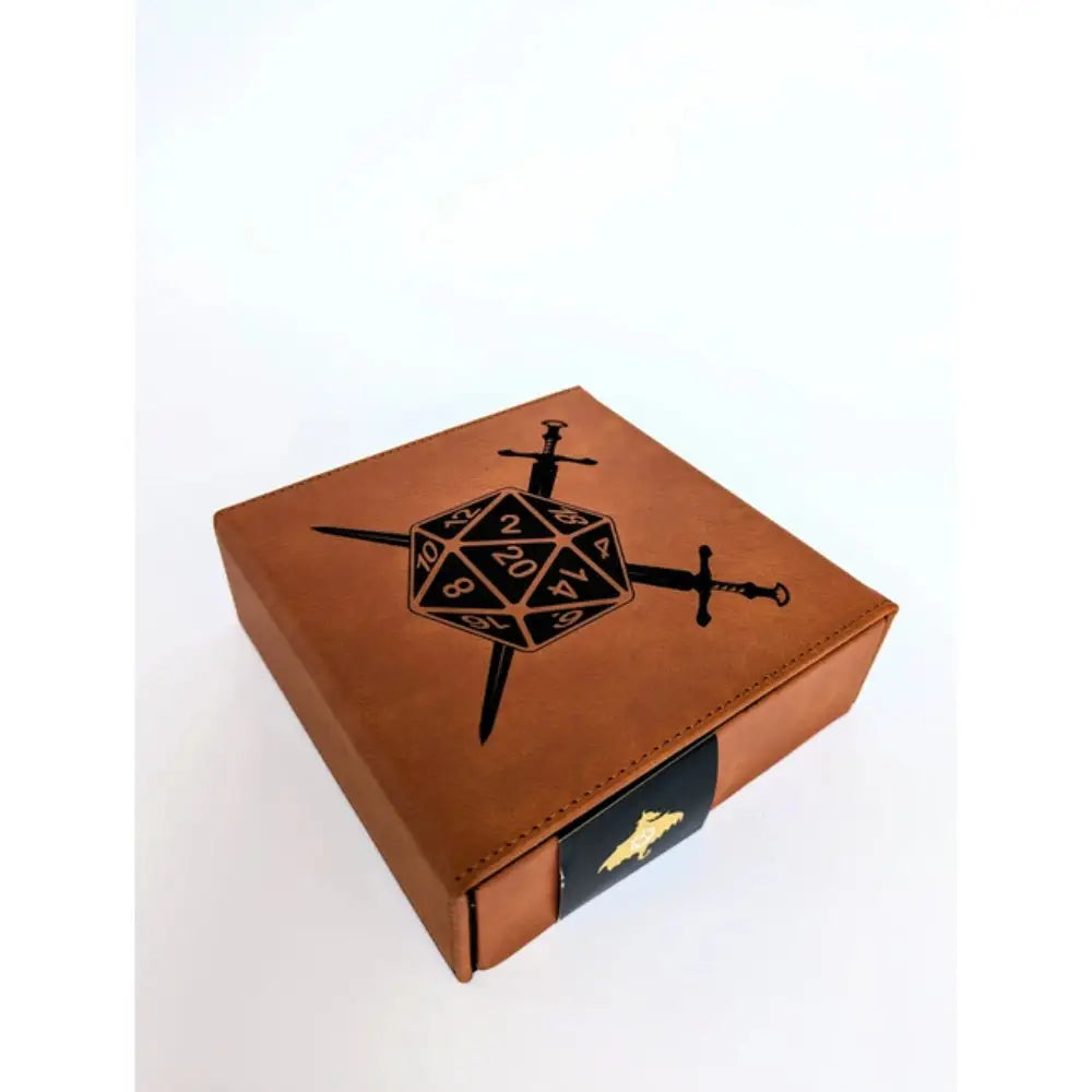 D20 Swords - Vegan Leather Dice Box Toys & Gifts North To South Designs   