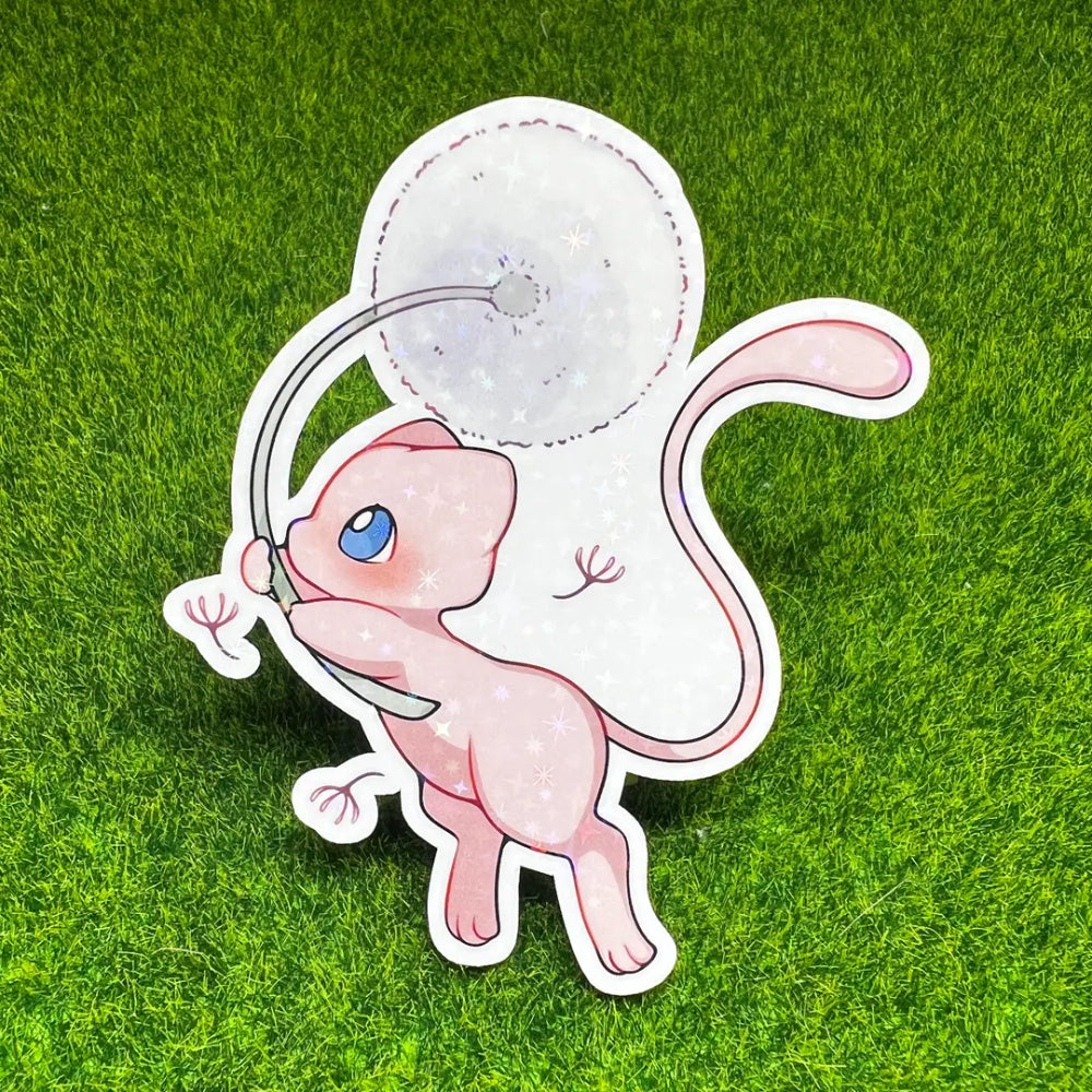 Dandelion Cat Holographic Sticker - Gifts