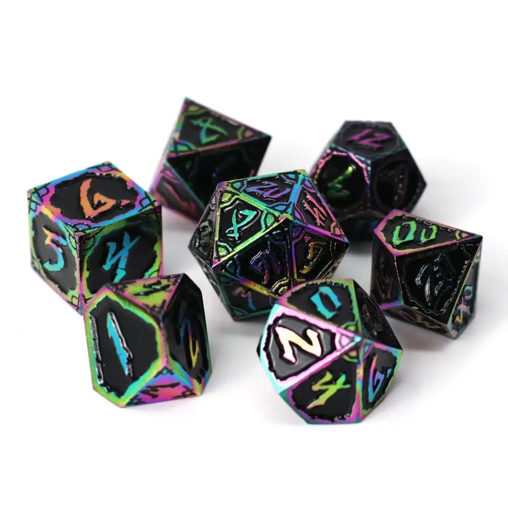 Dark Nexus Hexbreaker Metal Dice Polyhedral (D&D) Dice Set (7) - Dice & Dice Supplies