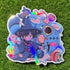 Demon Boy and Cat Holographic Sticker - Gifts