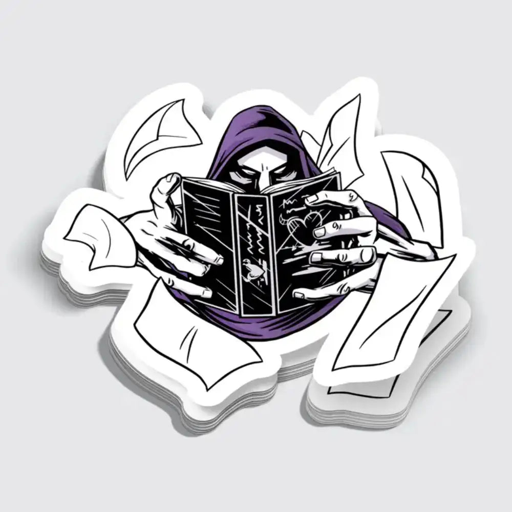 Demon Reading Sticker - Gifts