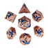 Dragon Attack Metal Polyhedral (D&D) Dice Set (7) - Copper & Blue w/Black - Dice & Dice Supplies