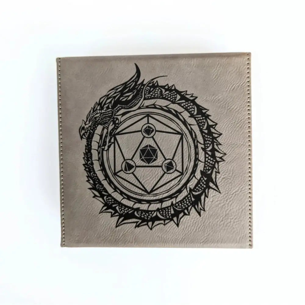 Dragon Circle - Vegan Leather Dice Box - Gifts
