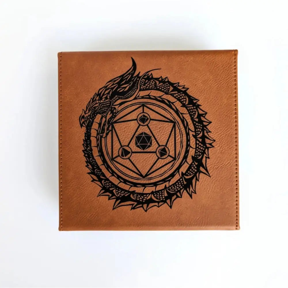 Dragon Circle - Vegan Leather Dice Box Toys & Gifts North To South Designs   