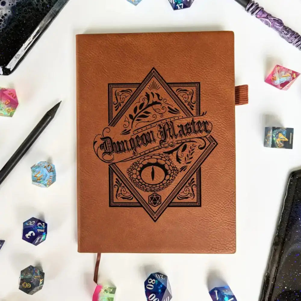 Dragon Eye Dungeon Master Mini Dot Leather Journal Toys & Gifts North To South Designs   