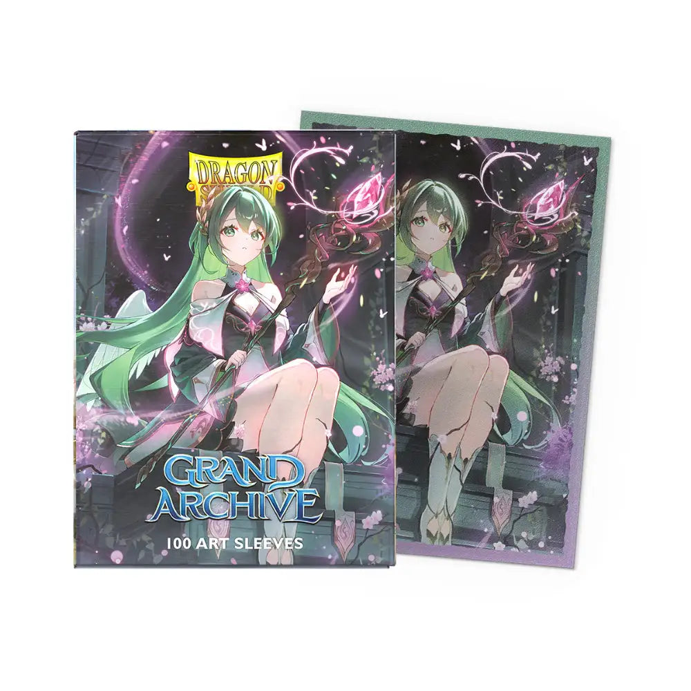 Dragon Shield Brushed Art Sleeves Box (100) - Grand Archive Ariel Archangel of Natura - Card Games